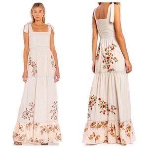 Agua Bendita Embroidered Maxi Dress